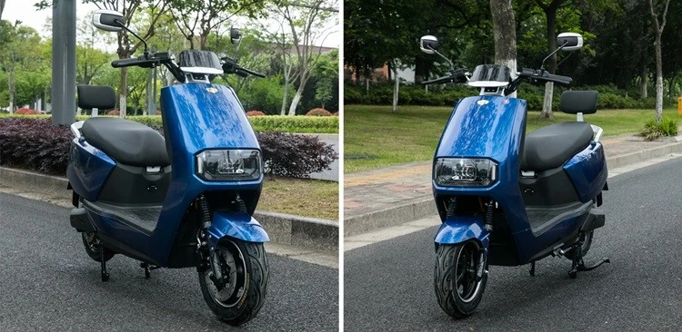 Blue Electric Scooter Moped