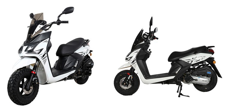 White 72V 1200W Electric Motorcycle